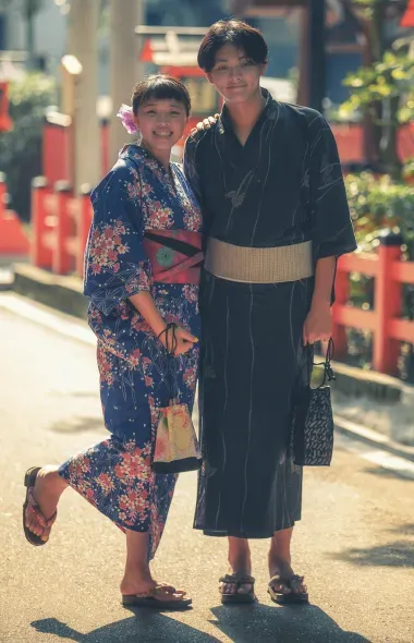 couple wearing a yukata