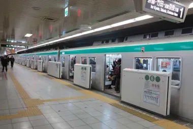Karasuma Line train on the Kyoto Subway