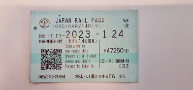 Japan Rail Pass ticket