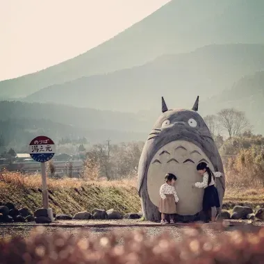 Totoro bus stop in Miyazaki