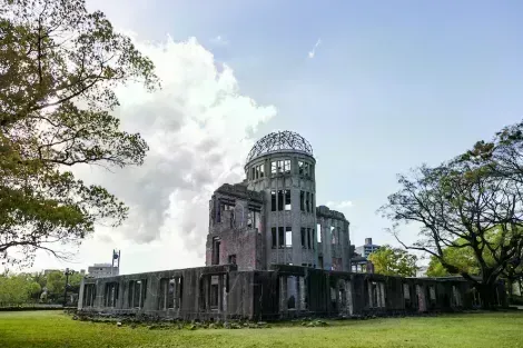 The Genbaku Dome, one of the only buildings not destroyed by the atomic bomb that fell on Hiroshima