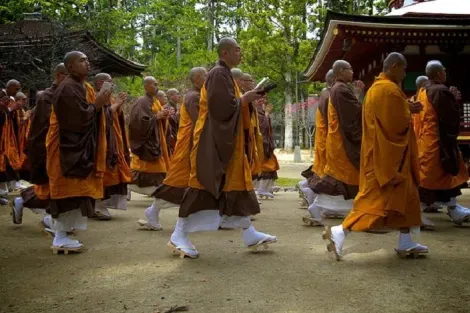 Buddhist monks on Koyasan