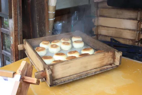 Gohei mochi, the rice cakes from Magome