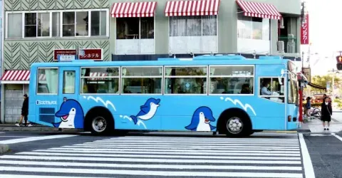 Local Kotoden bus in Takamatsu