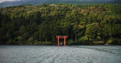 Torii on Lake Ashi in Hakone